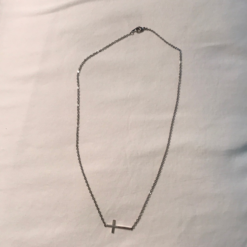 Silver cross necklace